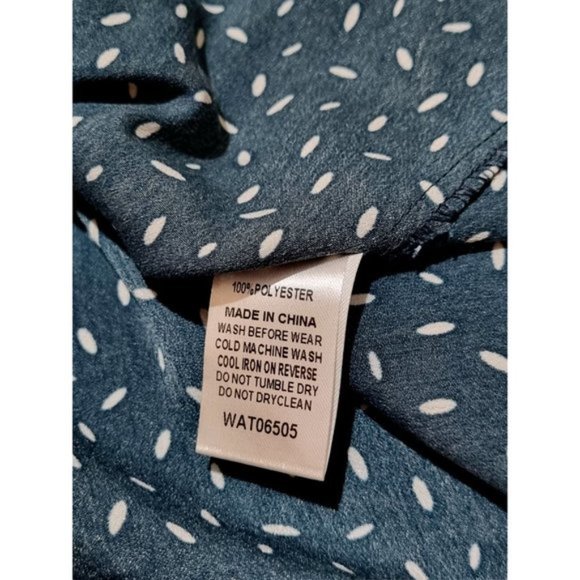 ATMOS & HERE Plus Dark Green & White Patterned Long Sleeve Blouse Top - Picture 6 of 6